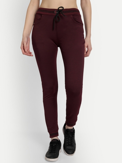 

Wicked Stitch Women Maroon Solid Joggers