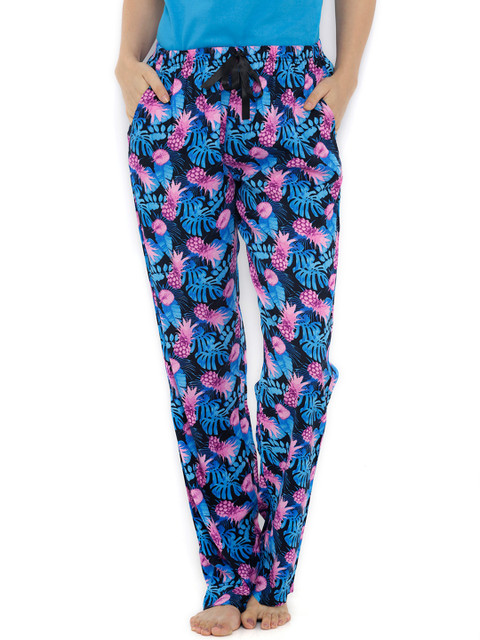 

Heart 2 Heart Blue & Black Printed Lounge Pants LP71PALMBL