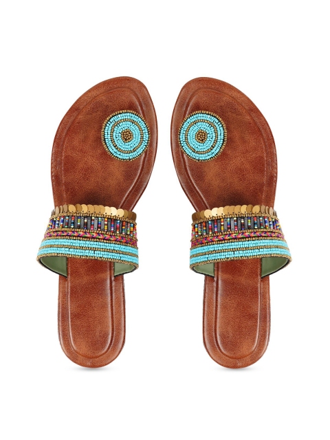 

JUTTIES MAKER Women Blue Ethnic Flats