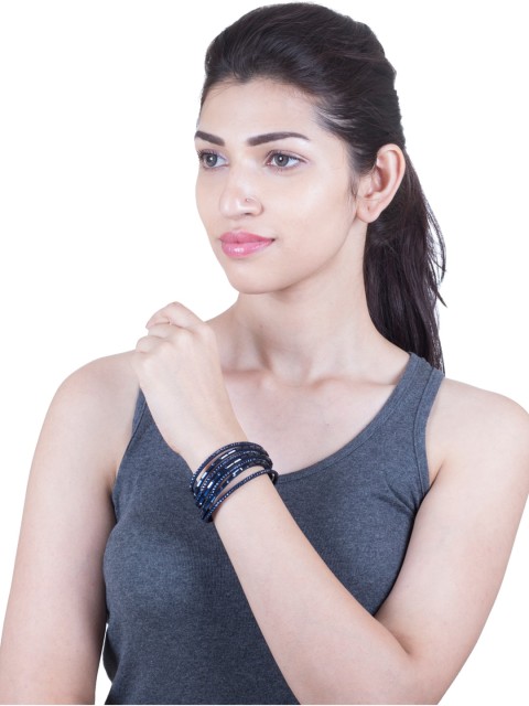 

Ayesha Blue Multistranded Textured Bracelet
