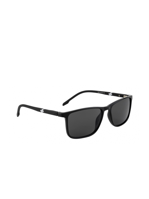

Gold Berg Unisex Grey Lens & Black Wayfarer Sunglasses with UV Protected Lens