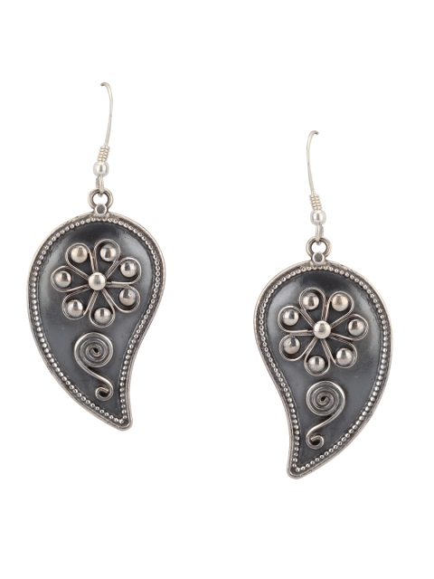 

ahilya Sterling Silver Paisley-Shaped Drop Earrings