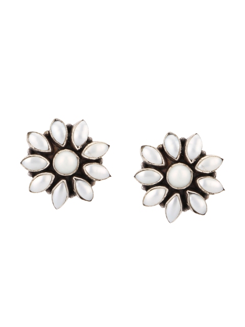 

ahilya Sterling Silver Floral Studs