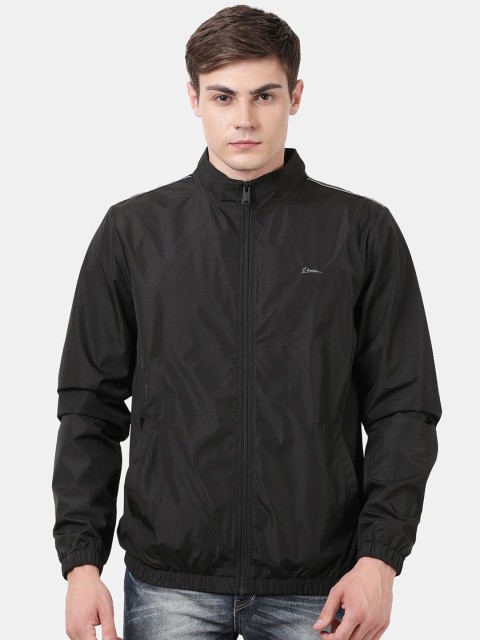 

t-base Men Black Windcheater and Water Resistant Crop Sporty Jacket
