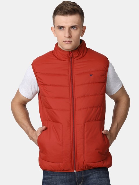 

t-base Men Rust Windcheater and Water Resistant Puffer Jacket