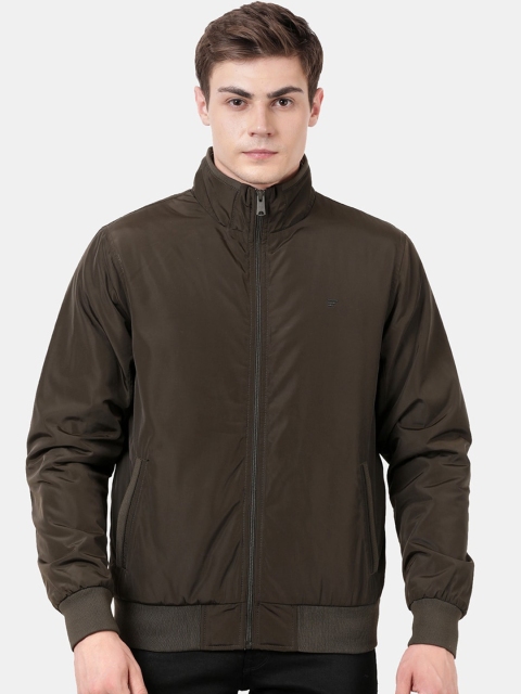 

t-base Men Olive Green Windcheater and Water Resistant Bomber Jacket