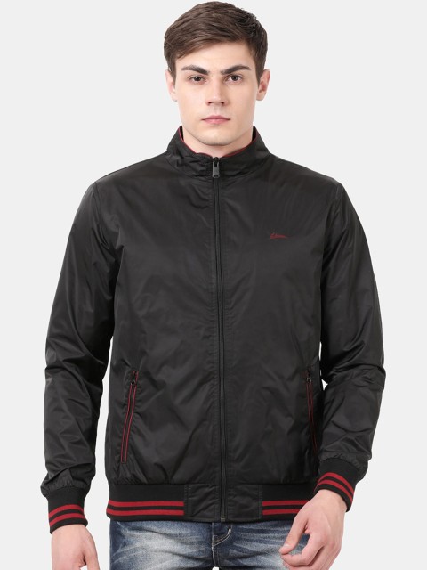 

t-base Men Black Floral Lightweight Bomber Jacket
