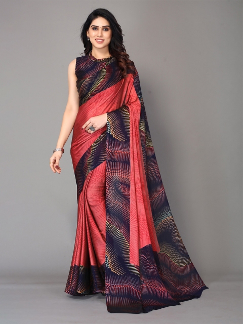 

Winza Designer Red & Grey Zari Pure Chiffon Fusion Saree