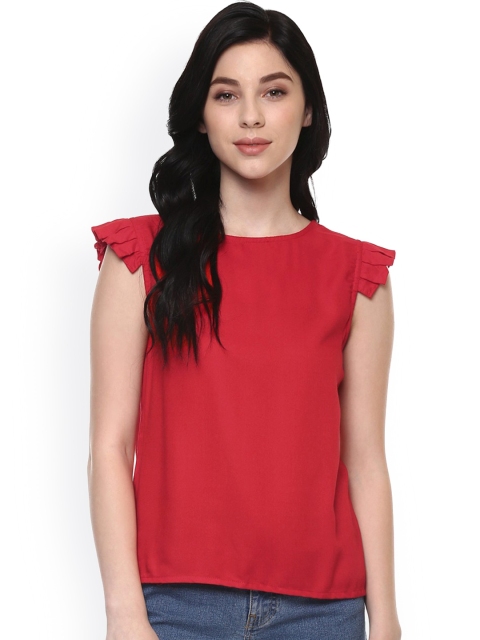 

Zima Leto Women Red Solid Top