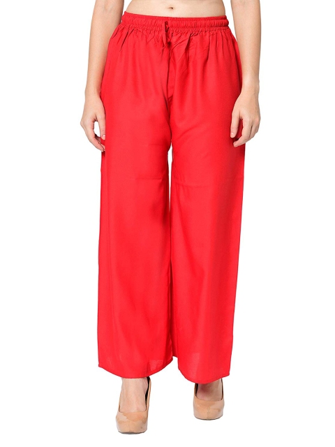 

Trendzmy Women Red Solid Palazzos