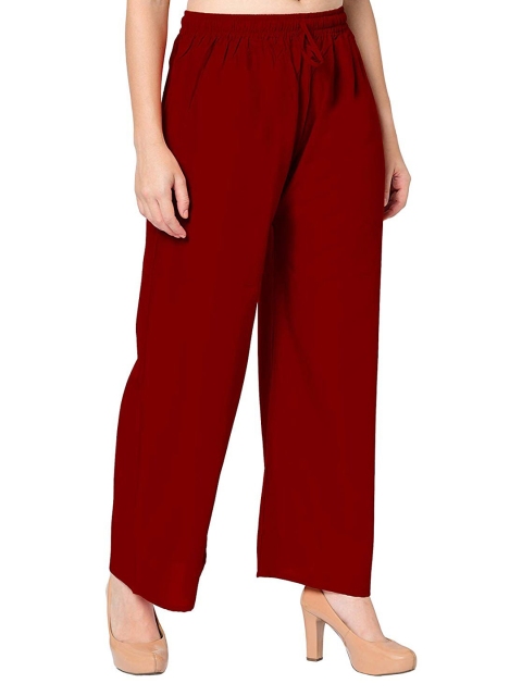 

Trendzmy Women Maroon Palazzos