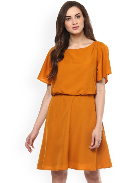

Zima Leto Women Mustard Yellow Blouson Dress