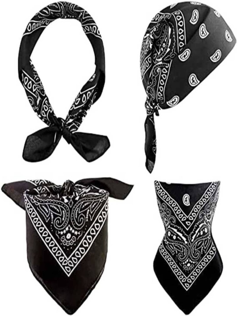 

Aadishwar Creations Pack Of 2 Printed Pure Cotton Bandana Headband, Yellow