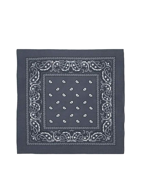 

Aadishwar Creations Unisex Grey Paisley Printed Cotton Bandanas