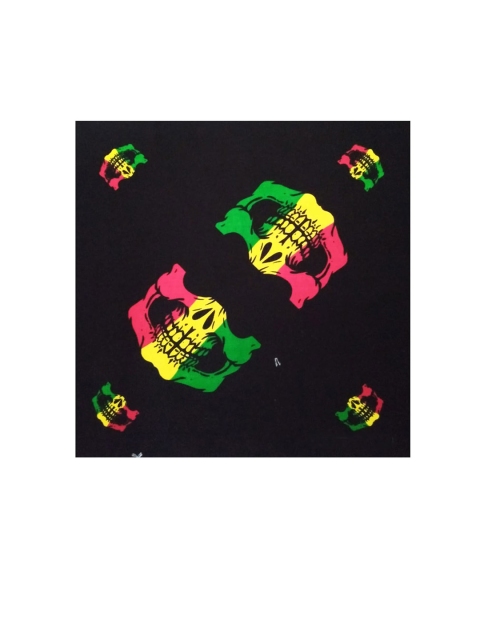 

Aadishwar Creations Unisex Black Printed Multipurpose Cotton Bandanas