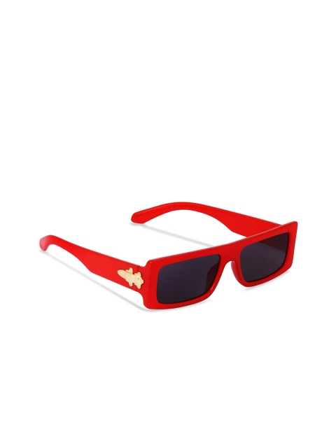 

Freddy Unisex Black Lens & Red Rectangle Sunglasses with UV Protected Lens