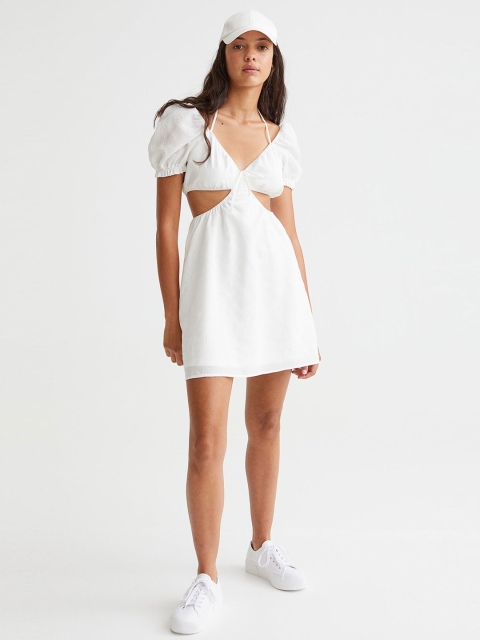 

H&M White Cut-Out Dress