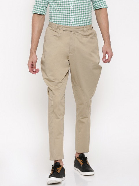 

Parx Men Beige Slim Fit Solid Trousers