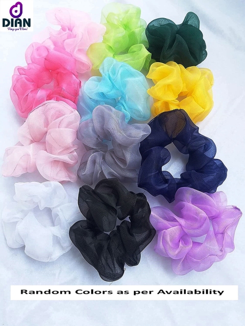 

DIAN Multicolor Pack of 4 Ponytail Holders, Pink