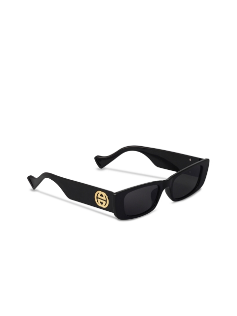 

Freddy Unisex Black Lens & Black Rectangle Sunglasses with UV Protected Lens