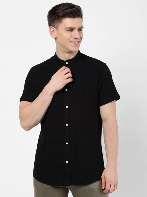 

R&B Men Black Casual Shirt