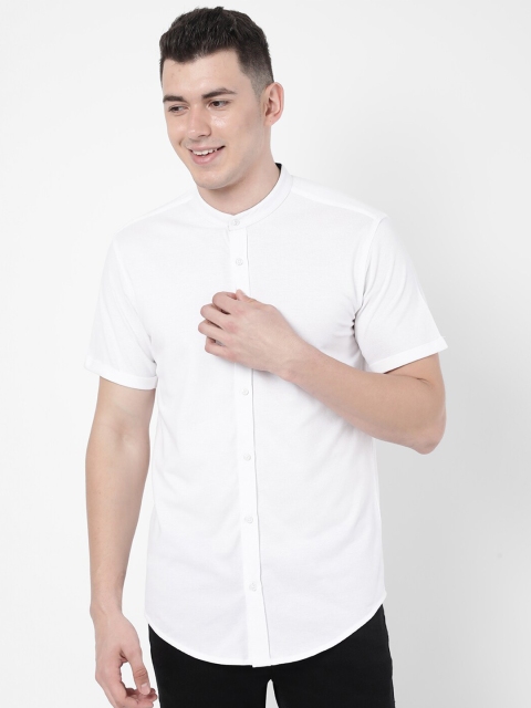

R&B Men White Casual Shirt