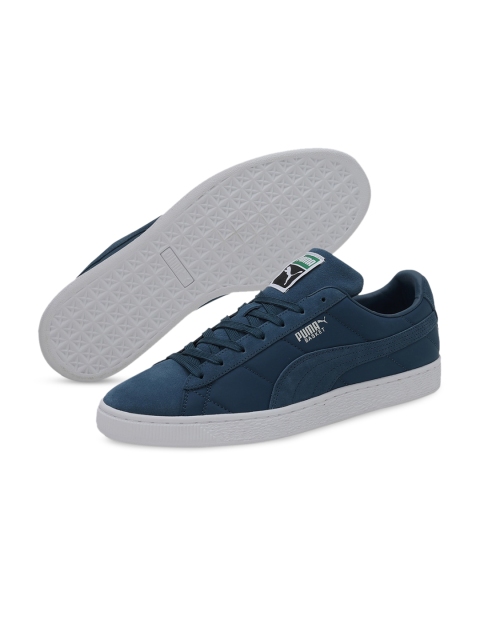 

Puma Men Blue Basket Classic Padded Leather Sneakers
