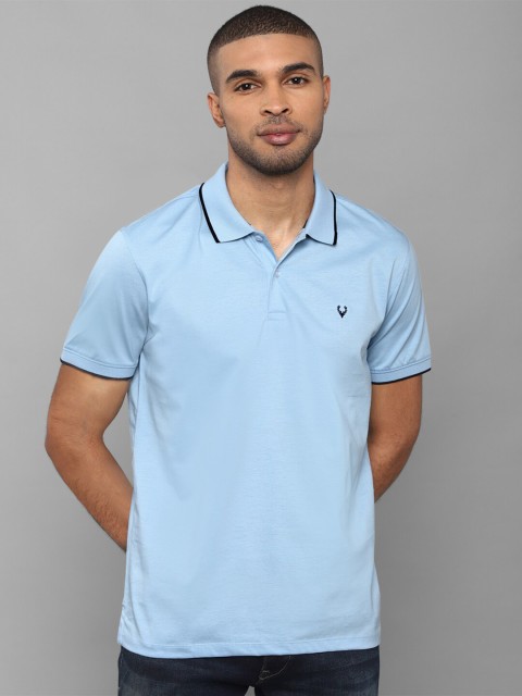 

Allen Solly Men Blue Polo Collar Cotton T-shirt