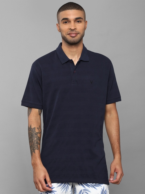 

Allen Solly Men Navy Blue Polo Collar T-shirt
