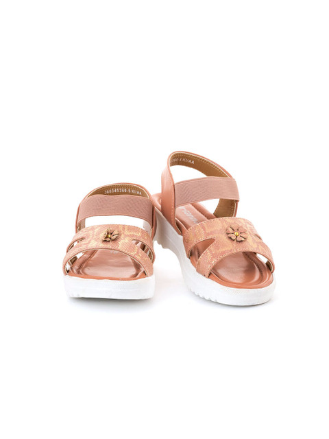 

Khadims Girls Rose Gold Sling Back Flat Sandal