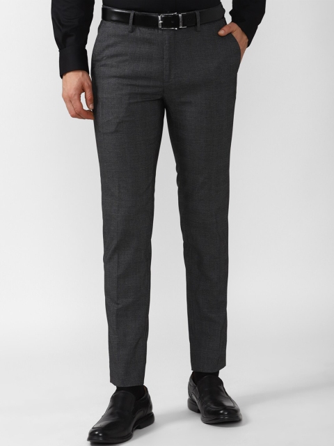 

Peter England Men Grey Slim Fit Trousers