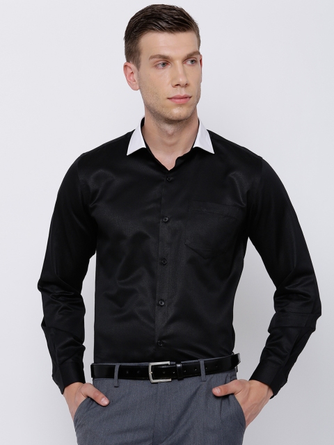

Mark Taylor Men Black Slim Fit Self-Design Partywear Shirt