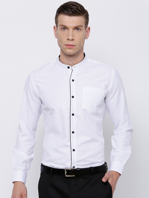 

Mark Taylor Men White Slim Fit Solid Formal Shirt