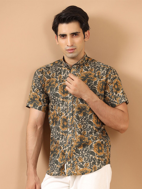 

Tistabene Men Grey Comfort Printed Casual Shirt