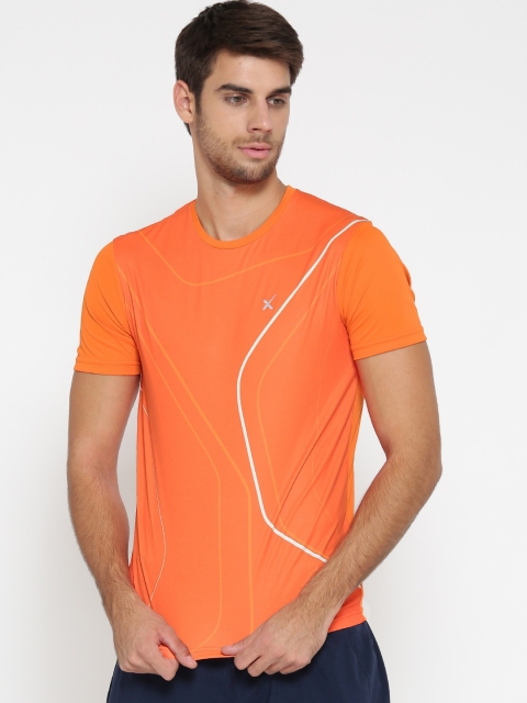 

HRX by Hrithik Roshan Men Orange Printed Round Neck T-shirt
