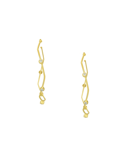 

ahilya Gold-Toned Contemporary Drop Earrings