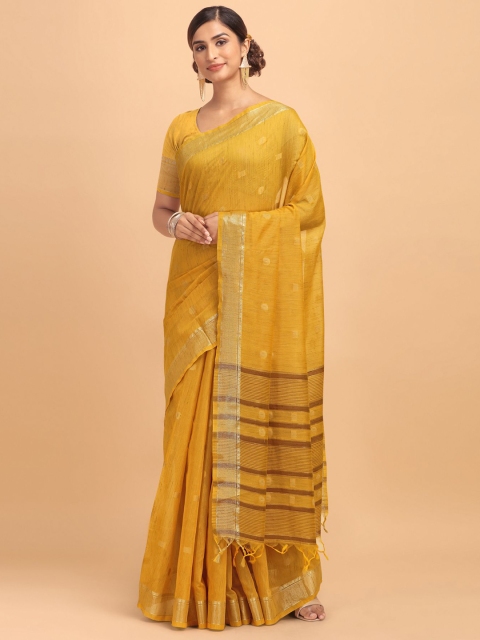 

VISHNU WEAVES Magenta Woven Design Zari Pure Cotton Sambalpuri Saree
