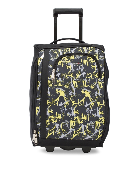 

Bags.R.us Black Printed Cabin Trolley Bag