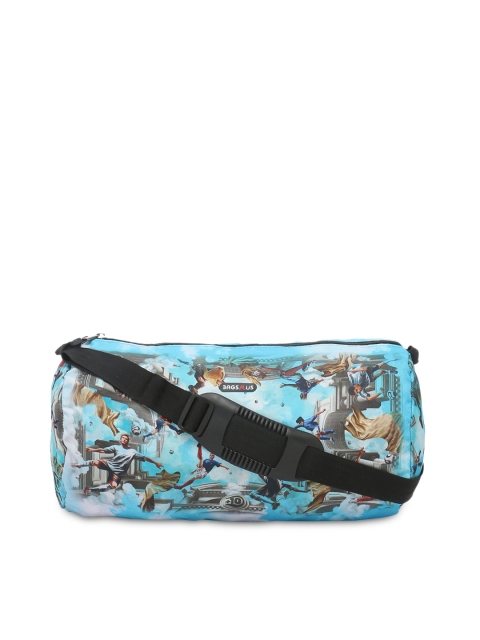 

Bags.R.us Unisex Blue Printed Duffel Bag