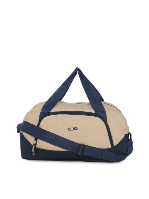 

Bags.R.us Unisex Beige & Blue Duffel Bag