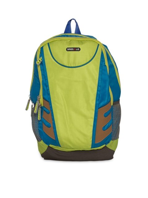 

Bags.R.us Unisex Green & Blue Solid Backpack