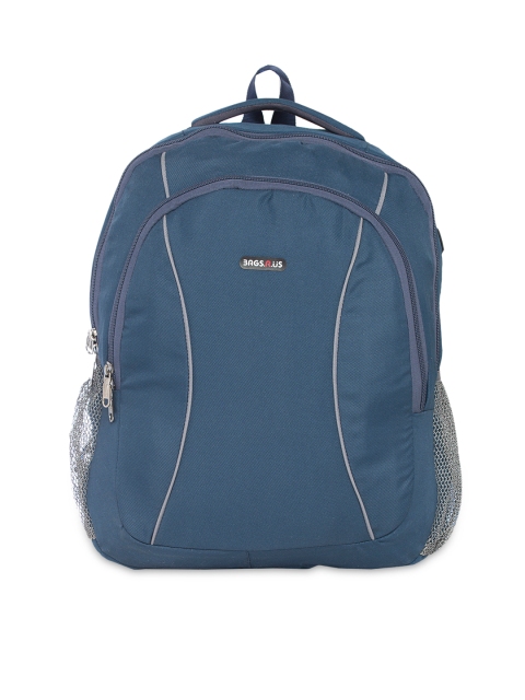

Bags.R.us Unisex Navy Blue Solid Backpack