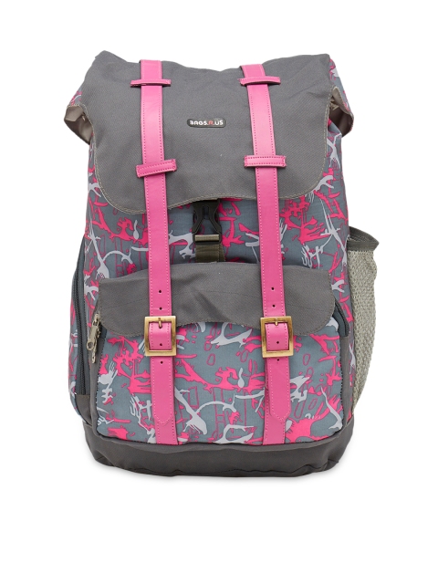

Bags.R.us Unisex Grey Graphic Backpack