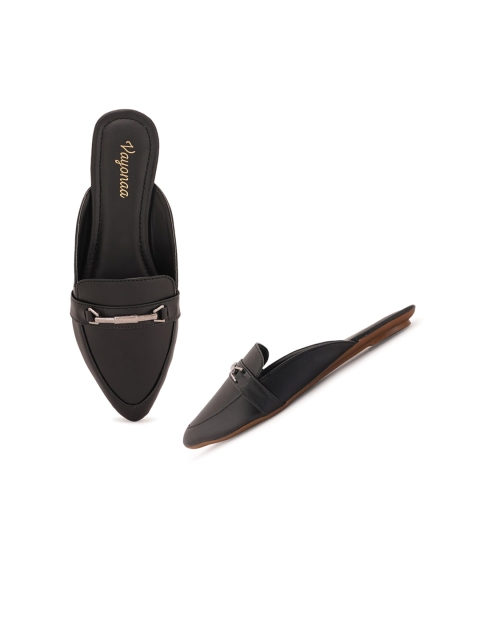 

VAYONAA Women Black Colourblocked Bows Flats