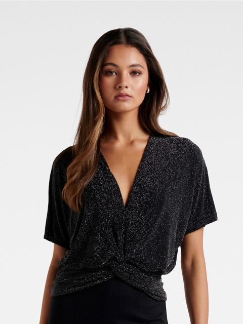 

Forever New Black Shimmer Top