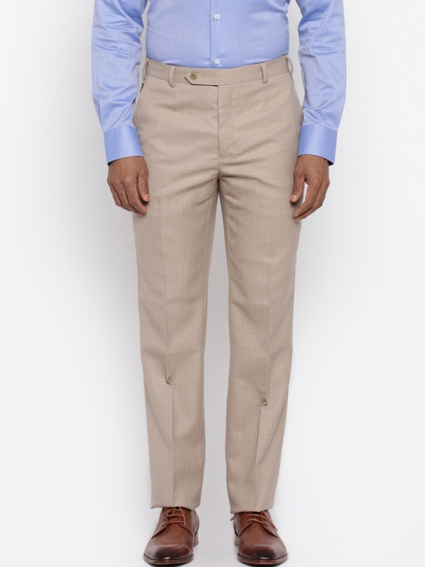 

Raymond Men Beige Comfort Regular Fit Solid Formal Trousers