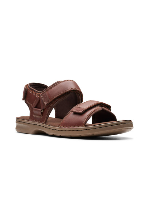

Clarks Men Red Leather Comfort Sandals