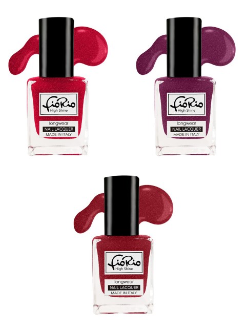

FioRio Set of 3 Nail polish high shine long lasting nail lacquer, Assorted