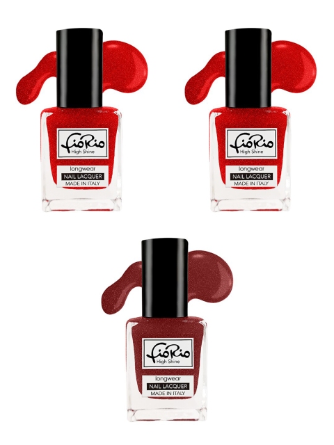 

Fiorio Set of 3 High Shine Long Lasting Nail Lacquer - 11ml, Na