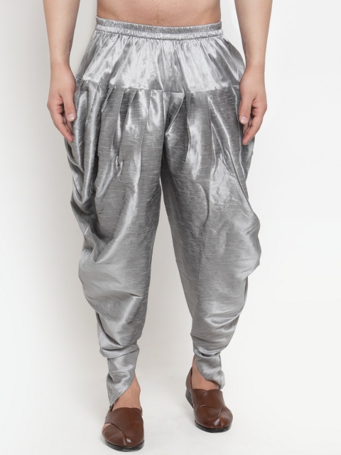 

cMen Silver-Toned Solid Dhotis